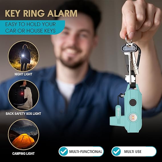 Emergency Key Ring Alarm with Loud Siren