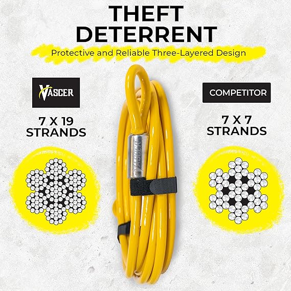 30FT (1/2") Commercial Security Cable