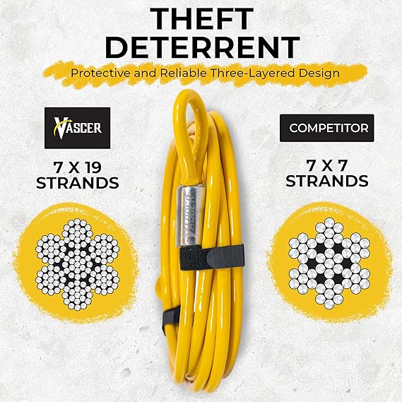 15FT (1/2") Commercial Security Cable